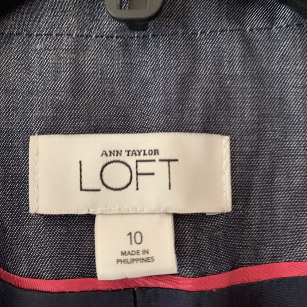 Loft dress jacket Jean material size 10